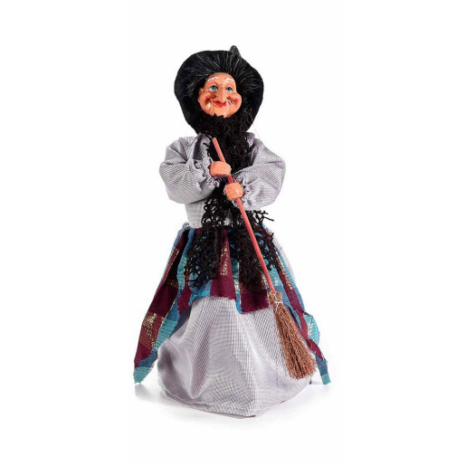 Set 3 figurine Vrajitoare Befana cu recipient pentru dulciuri Ø12cmx35H