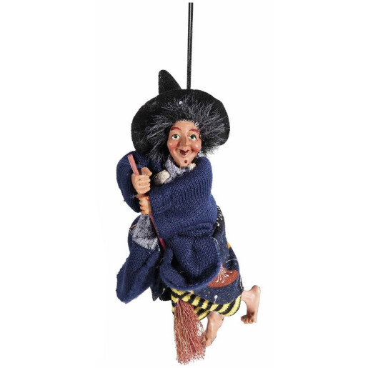 Set 3 figurine Halloween Vrajitoare Befana polirasina textil multicolor cm 10x6x18 H 