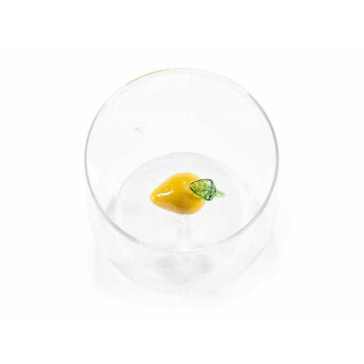 Set 4 pahare sticla decor Lamai 3D Ø 9 cm x 9 H