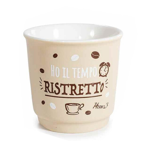 Set 4 pahare portelan multicolor pentru cafea Coffee Ø 6 cm x 6 H, 90 ml