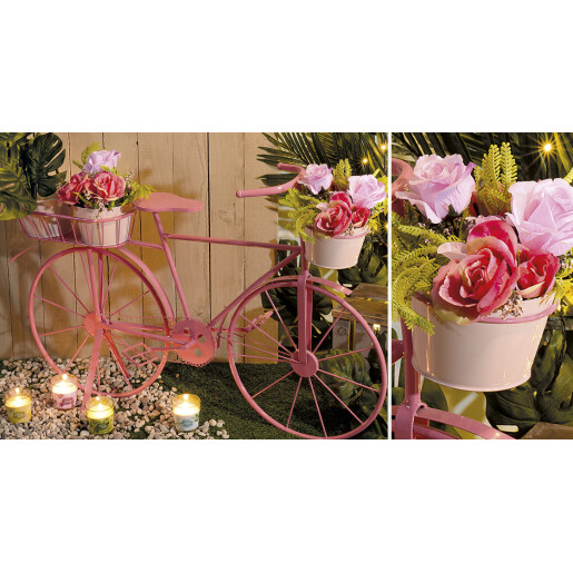 Set 2 flori artificiale Trandafiri si Feriga 35 cm