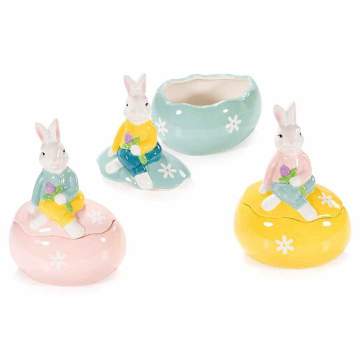 Set 3 decoratiuni Paste ceramica multicolora 13.5x10x18 cm