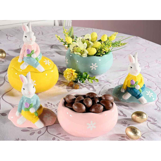Set 3 decoratiuni Paste ceramica multicolora 13.5x10x18 cm