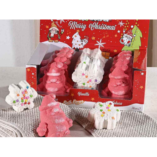 Set 2 bombe pentru baie aroma Craciun 84 g, 95 g