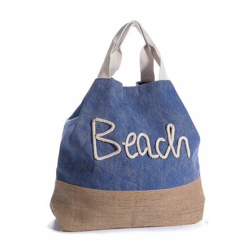 Geanta plaja textil multicolor Beach cm 50x13x40 H