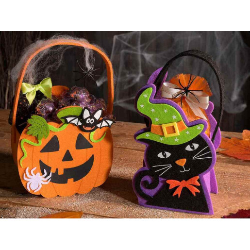 Set 2 gentute Halloween textil multicolor cm 14x7,5x27 H