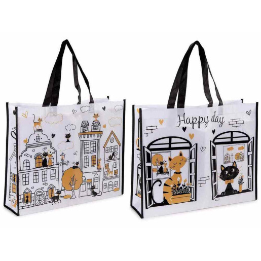 Set 2 sacose cumparaturi poliester multicolor 45x12x56 H, 16 L