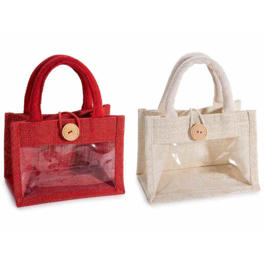 Set 8 gentute cadouri iuta multicolora cm18x11x23H