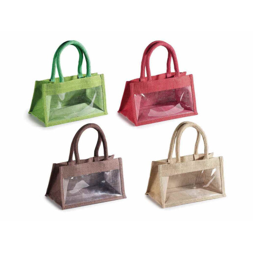 Set 8 gentute cadouri iuta multicolora cm28x15x15,5H