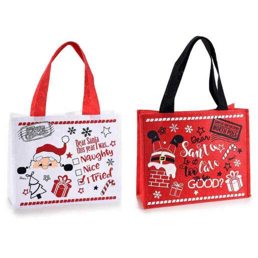 Set 2 gentute Craciun textil 21x7x30 cm