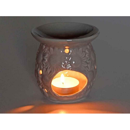 Difuzor parfum camera ceramica gri Ø 9 cm x 9,5 H