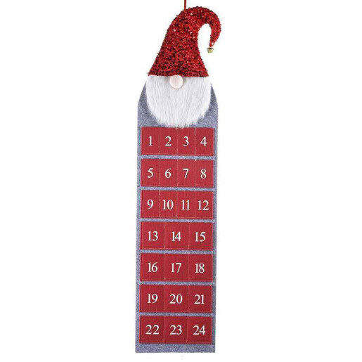 Set 2 calendare Advent Mos Craciun 24.5x104 cm