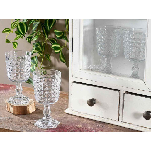 Set 6 pahare sticla  Ø 8,5 cm x 16 H, 250 ml