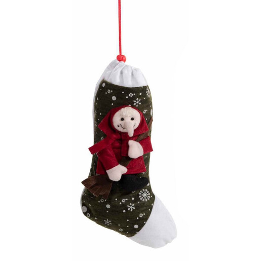 Set 3 ciorapi decorativi Befana textil multicolor cm 18,5 x 37 H