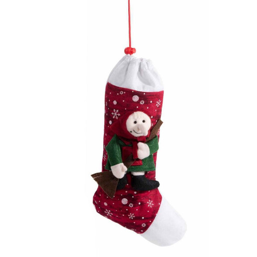 Set 3 ciorapi decorativi Befana textil multicolor cm 18,5 x 37 H