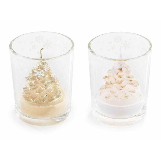 Set 2 candele Craciun Ø 5,5 cm x 6,5 H