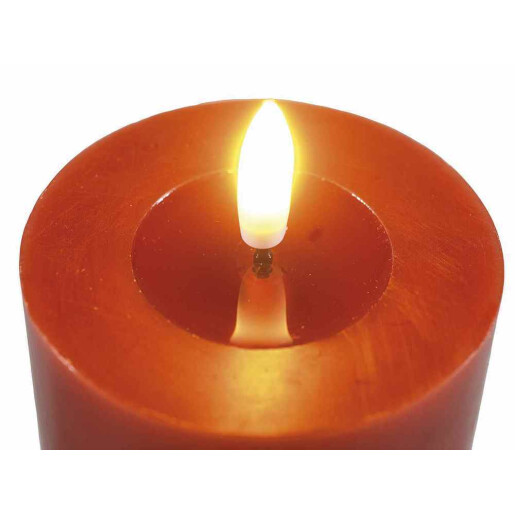 Lumanare ambientala cu led ceara rosie Ø 7,5 x 15,5 H