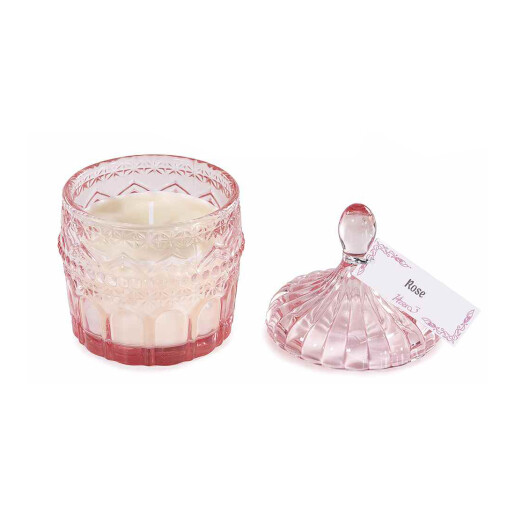 Lumanare parfumata in borcan sticla aroma Trandafiri Ø 8,5 x 13 H