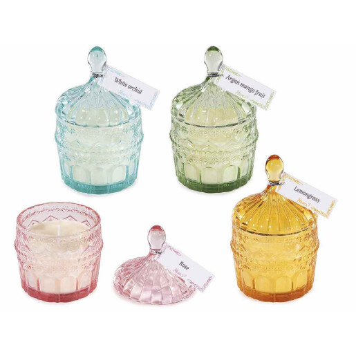 Set 4 lumanari parfumate in borcan Ø 8,5 x 13 H