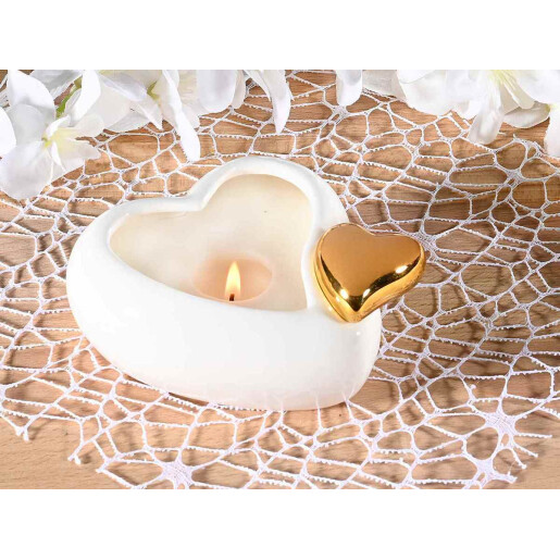 Lumanare parfumata, borcan ceramica cm 10 x 10,5 x 5,5 H