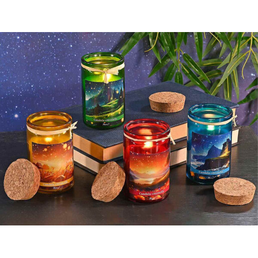 Set 4 lumanari parfumate in borcan Ø 5,5 cm x 9,5 H