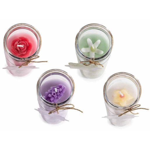 Set 4 lumanari parfumate in borcan Ø 5,5 cm x 21,5 H