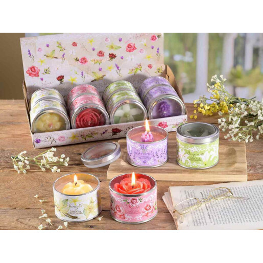 Set 4 lumanari parfumate in borcan Ø 7,5 cm x 6 H