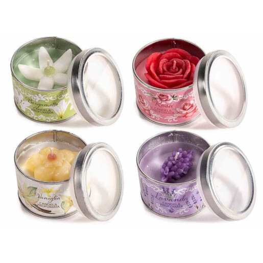Set 4 lumanari parfumate in borcan Ø 7,5 cm x 6 H