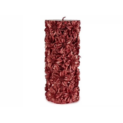 Lumanare Craciun rosie  Ø 7,5 cm x 17 H