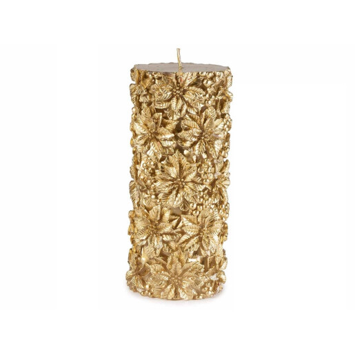 Lumanare Craciun aurie  Ø 7,5 cm x 17 H