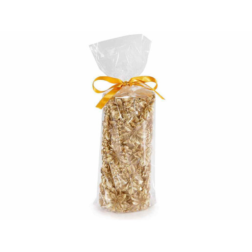 Lumanare Craciun aurie  Ø 7,5 cm x 17 H