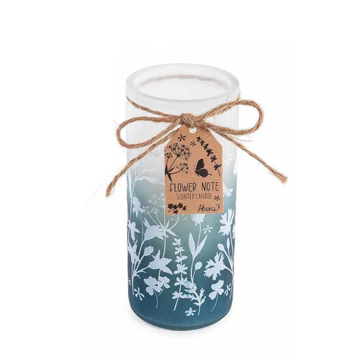 Lumanare parfumata in borcan sticla Flower Ø 6 cm x 14 H