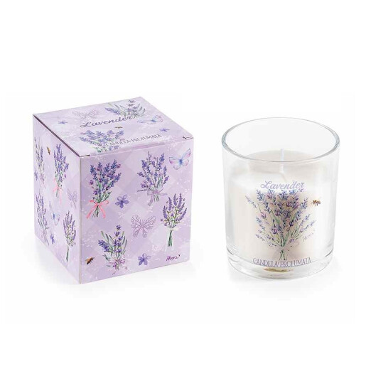 Lumanare parfumata aroma Lavanda III Ø 8 cm x 9 H