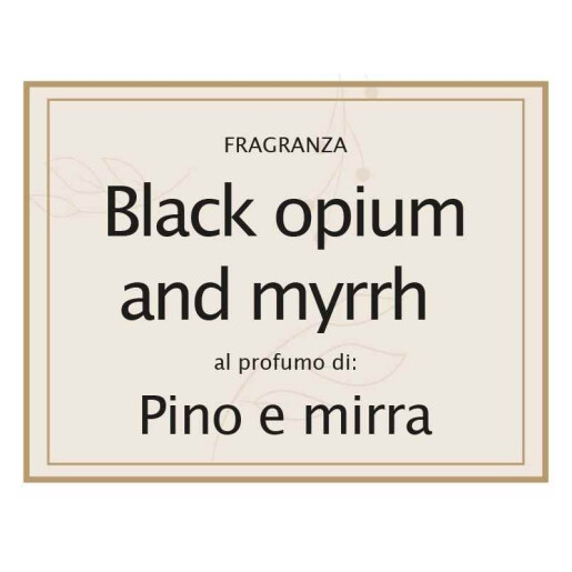 Lumanare parfumata Craciun aroma Opium negru si Smirna 6.5x8 cm