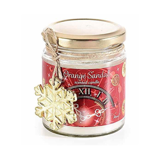 Lumanare parfumata Craciun aroma Santal portocaliu 6.5x8 cm