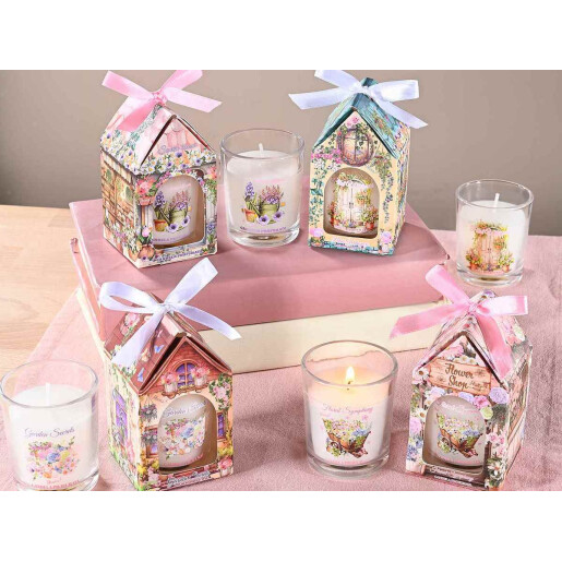 Set 4 lumanari parfumate Spring Ø 5,5 cm x 6,5 H