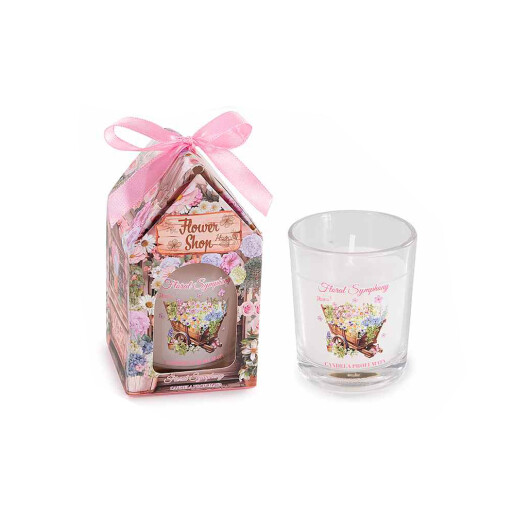Lumanare parfumata in cutie cadou Floral Symphony Ø 5,5 cm x 6,5 H