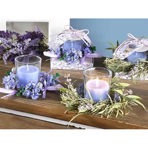 Set 2 lumanari parfum Lavanda Ø 11 cm x 7 H