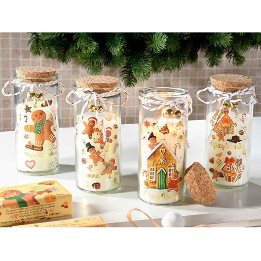 Set 2 lumanari Craciun parfumate Turta Dulce 6x14.5 cm
