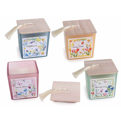 Set 4 lumanari parfumate in borcan cm 8 x 8 x 8,5 H