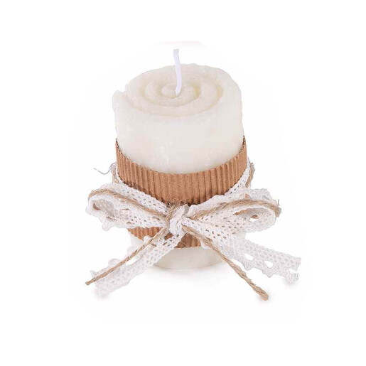 Lumanare ambientala ceara alba Ø 5 cm x 7,5 H