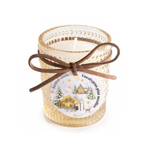Lumanare parfumata Craciun aroma Eucalipt si Pin Ø 5,5 cm x 6,5 H