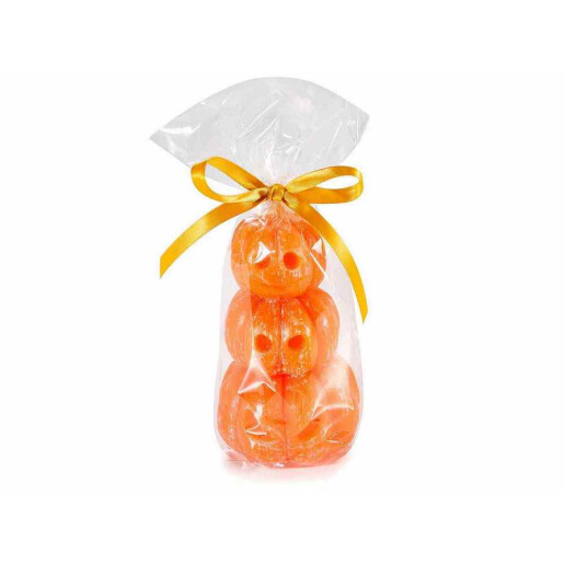 Lumanare Halloween Dovleac ceara portocalie Ø 8 cm x 14 H