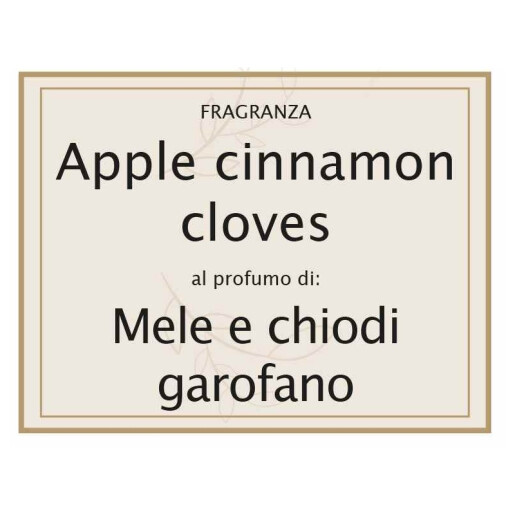 Lumanare parfumata Craciun in borcan sticla aroma Mere si Cuisoare cm 7,5 x 5,5 x 8,5 H
