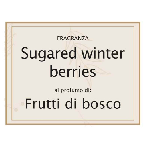 Lumanare parfumata Craciun in borcan sticla aroma Fructe de Padure cm 7,5 x 5,5 x 8,5 H