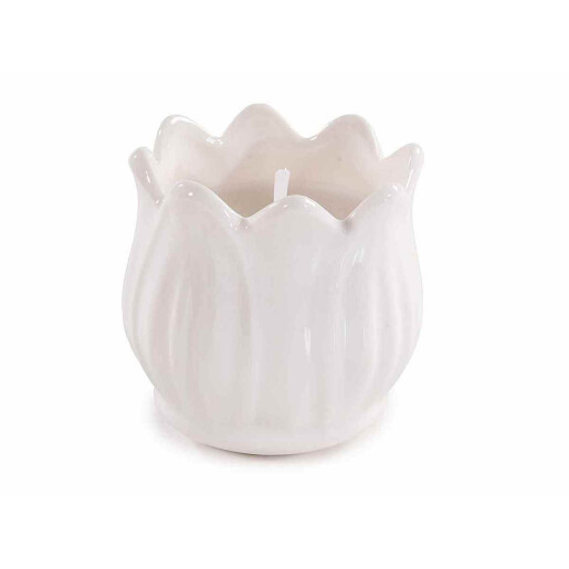 Candela parfumata, borcan portelan Tulip Ø 6 cm x 6 H