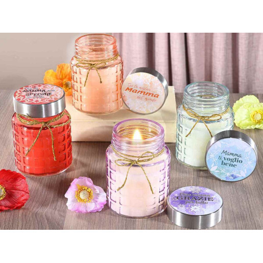 Set 4 lumanari parfumate in borcan Ø 8 cm x 10 H