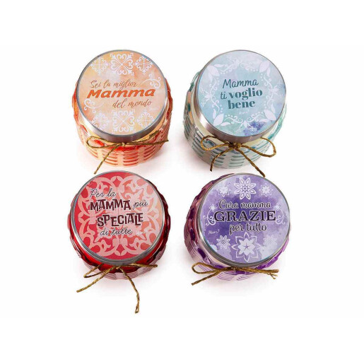 Set 4 lumanari parfumate in borcan Ø 8 cm x 10 H