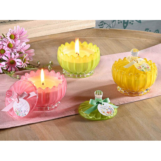 Lumanare parfumata in borcan aroma Nufar, Eucalipt Ø 11 cm x 10,5 H