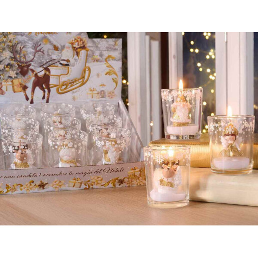 Set 4 candele Craciun Ø 5,5 x 6,5 H
